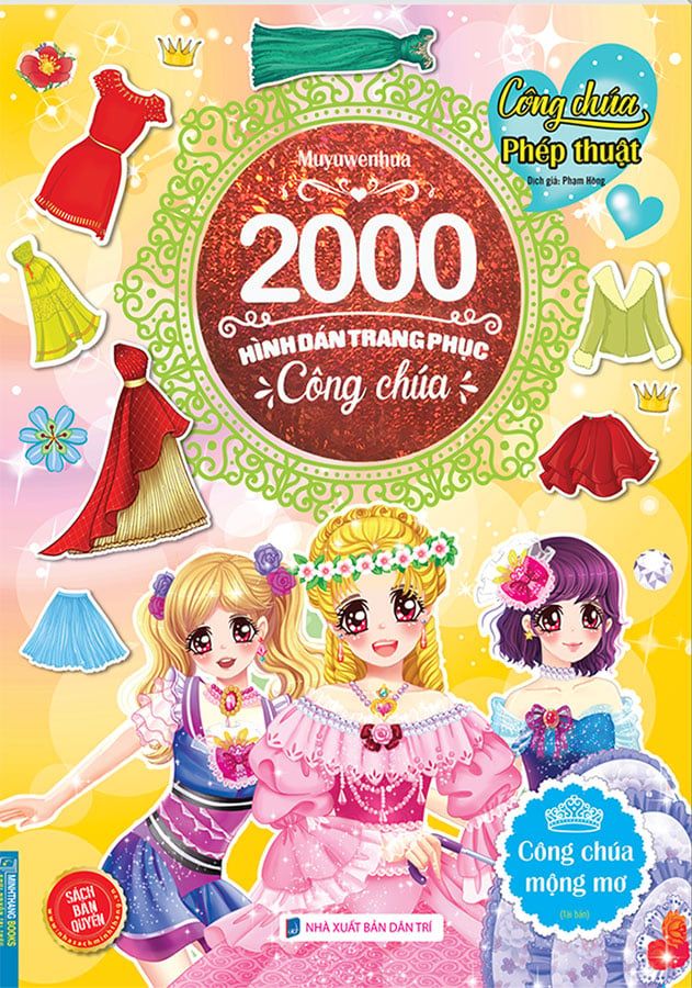 2000 Hình Dán Trang Phục Công Chúa - Công Chúa Mộng Mơ
