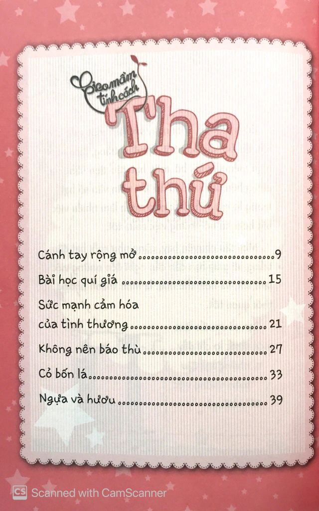 THA THỨ-GIEO MẦM TÍNH CÁCH