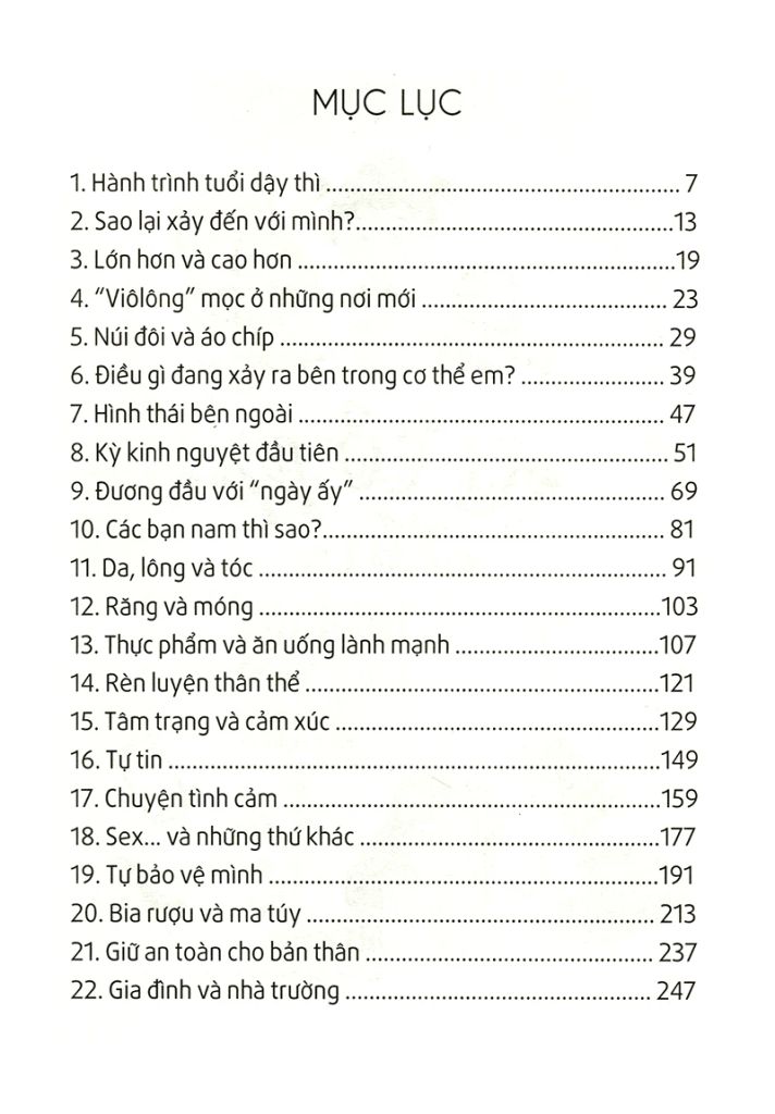 TUỔI DẬY THÌ-TỪ CÔ BÉ ĐẾN CÔ NÀNG