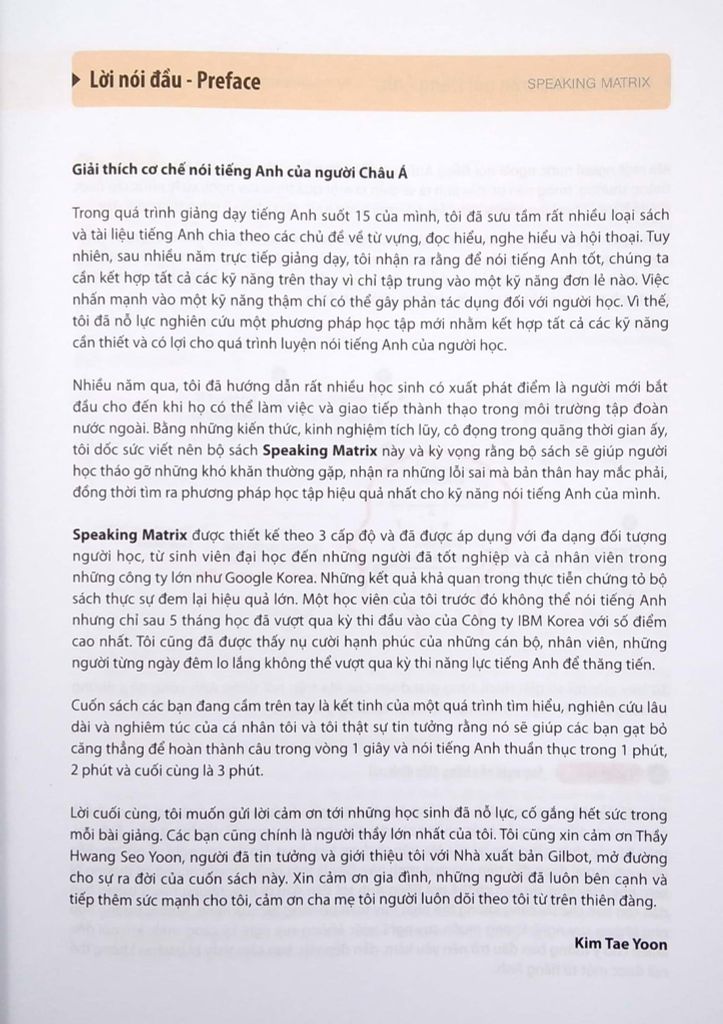 3 PHÚT NÓI TIẾNG ANH NHƯ GIÓ SPEAKING MATRIX