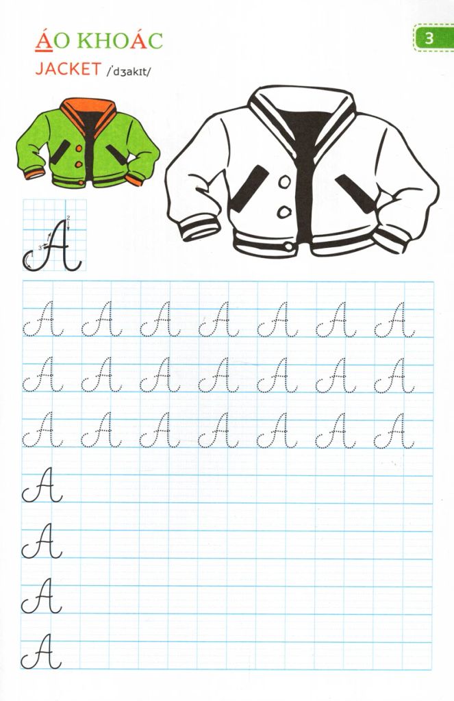 TẬP VIẾT CHỮ ĐẸP & TÔ MÀU - CHỮ HOA (NHỎ)