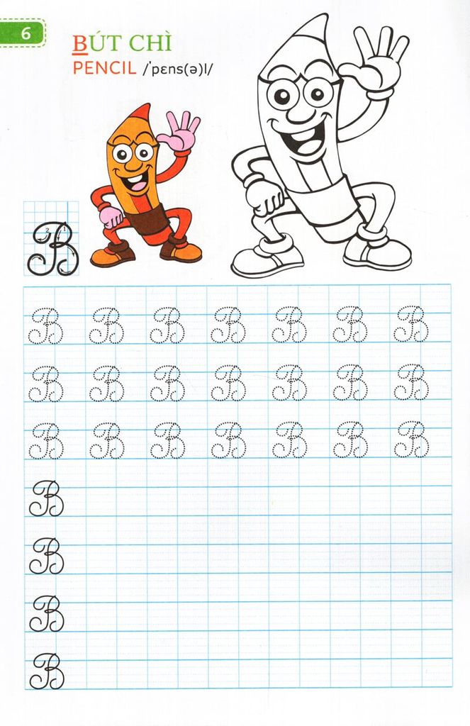 TẬP VIẾT CHỮ ĐẸP & TÔ MÀU - CHỮ HOA (NHỎ)