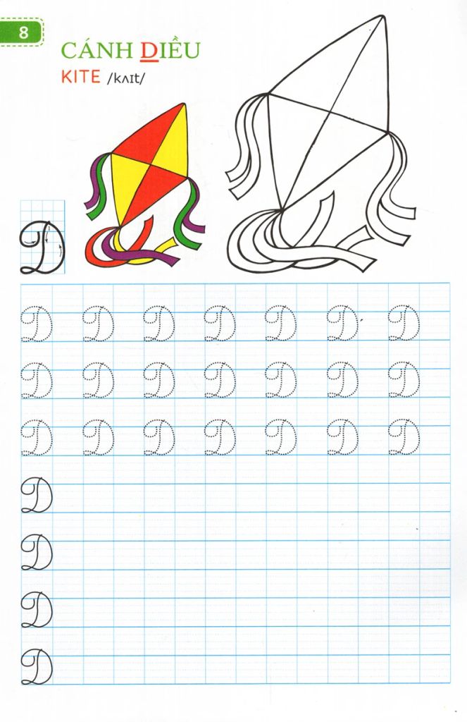 TẬP VIẾT CHỮ ĐẸP & TÔ MÀU - CHỮ HOA (NHỎ)