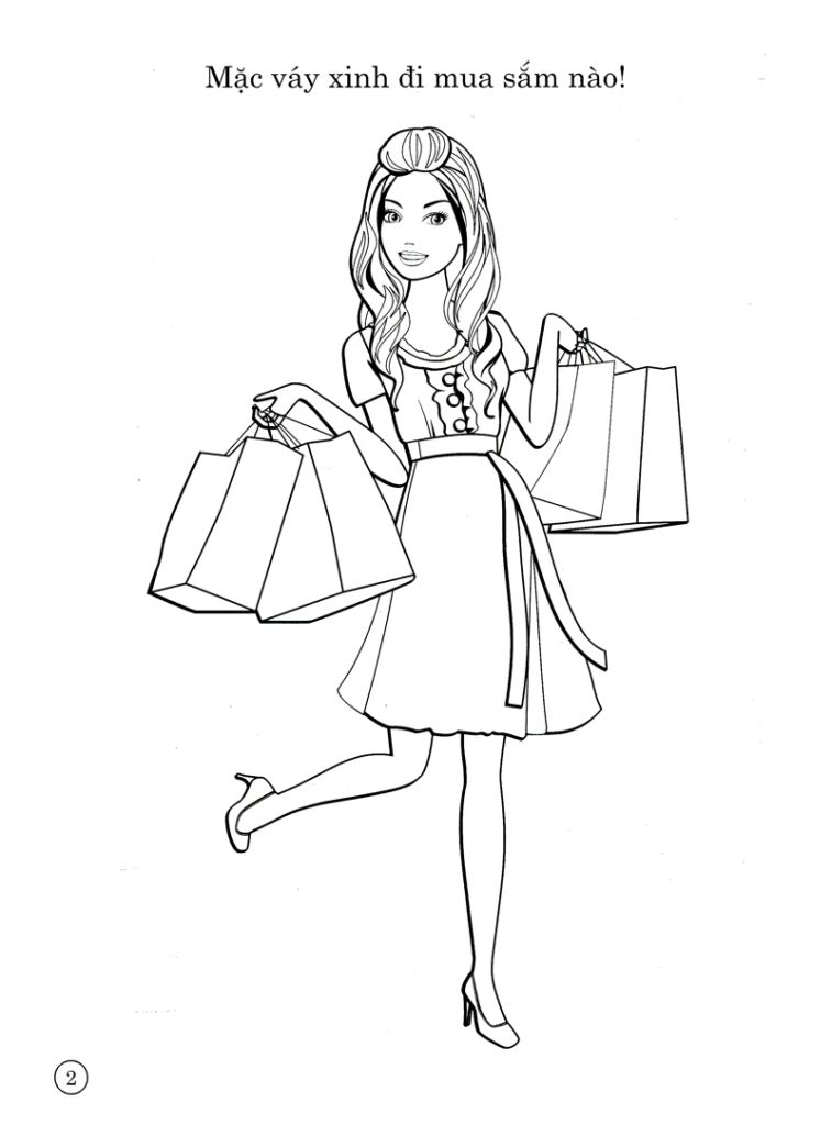 BARBIE XINH ĐẸP T3-SÁCH TÔ MÀU CÓ HÌNH DÁN