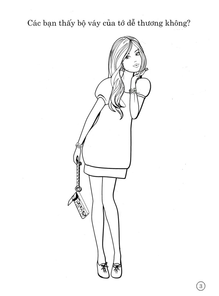 BARBIE XINH ĐẸP T3-SÁCH TÔ MÀU CÓ HÌNH DÁN