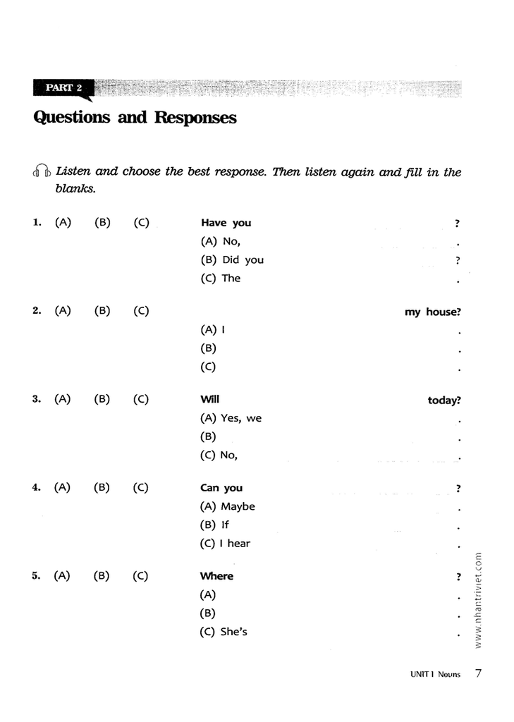 STEP ONE TOEIC - BEGINNER LEVEL