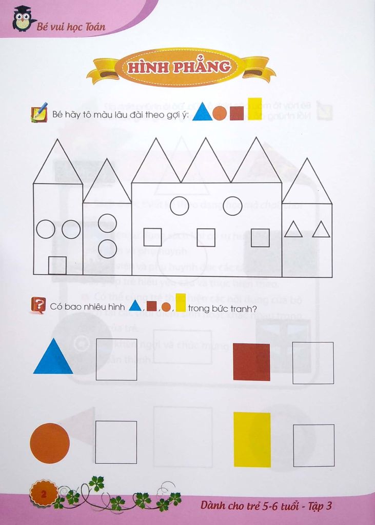 BÉ VUI HỌC TOÁN TẬP 3-DÀNH CHO TRẺ 5-6 TUỔI