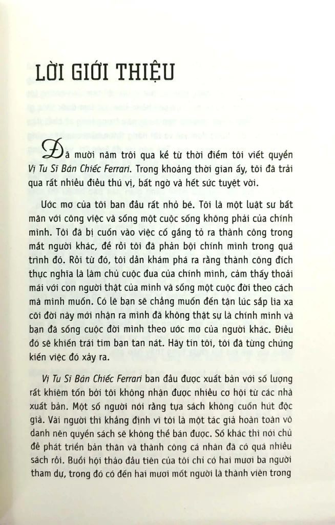 Vị Tu Sĩ Bán Chiếc Ferrari