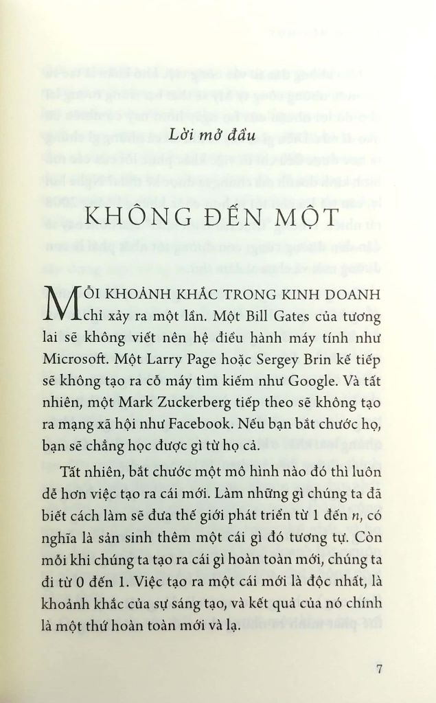 Không Đến Một - Bài Học Về Khởi Nghiệp Hay Cách Xây Dựng Tương Lai