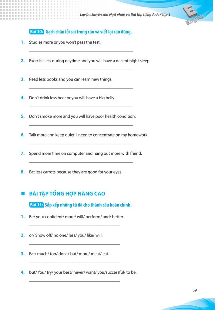 Luyện Chuyên Sâu Ngữ Pháp & Bài Tập Tiếng Anh Lớp 7 - Tập 1