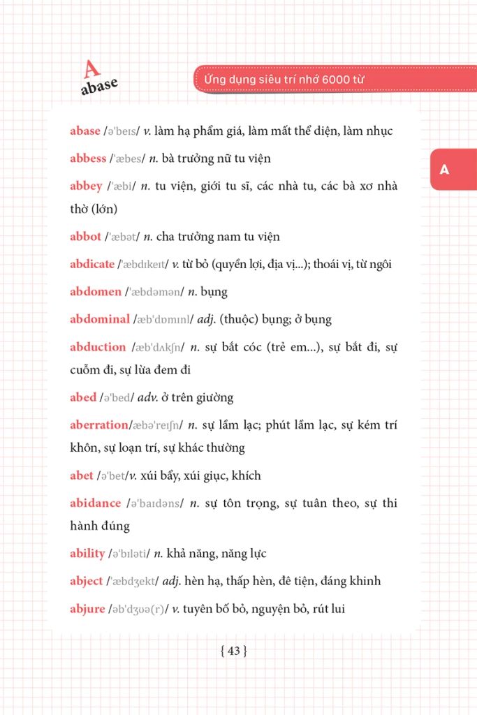 Ứng Dụng Siêu Trí Nhớ 6000 Từ Vựng Tiếng Anh Thông Dụng Nhất