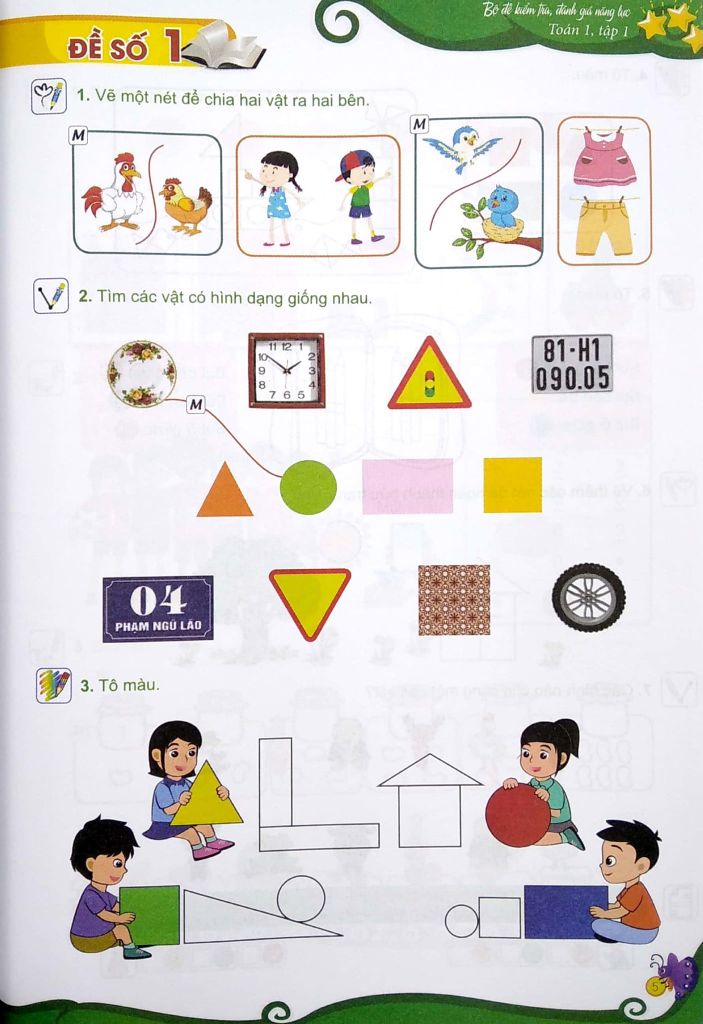 Bộ Đề Kiểm Tra, Đánh Giá Năng Lực Toán Lớp 1 - Tập 1
