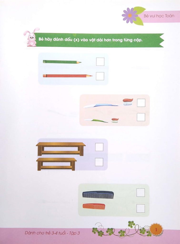 BÉ VUI HỌC TOÁN TẬP 3-DÀNH CHO TRẺ 3-4 TUỔI