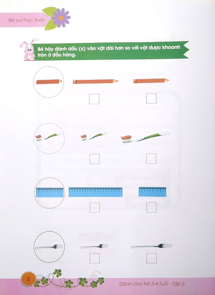 BÉ VUI HỌC TOÁN TẬP 3-DÀNH CHO TRẺ 3-4 TUỔI