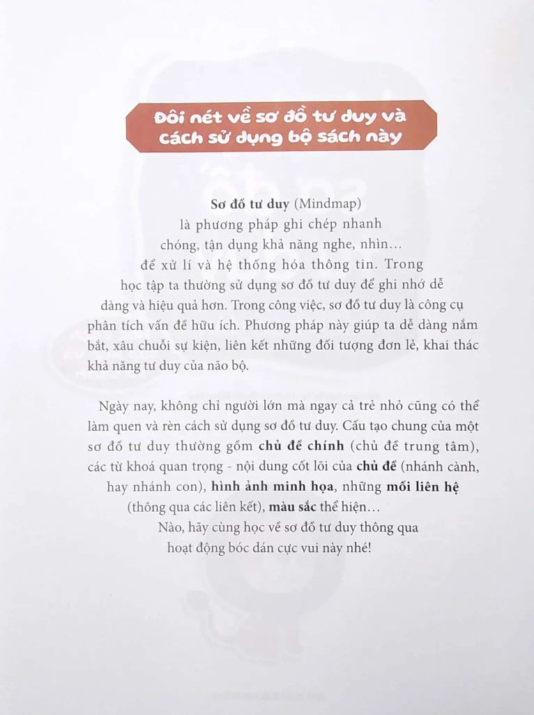 Vui Học Sơ Đồ Tư Duy - Sách Bóc Dán Học Cách Sắp Xếp Và So Sánh