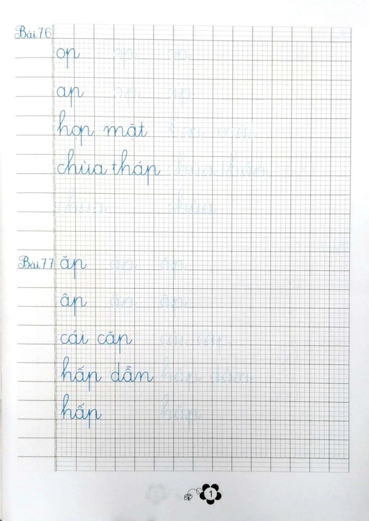 LUYỆN VIẾT CHỮ ĐẸP LỚP 1 Q2