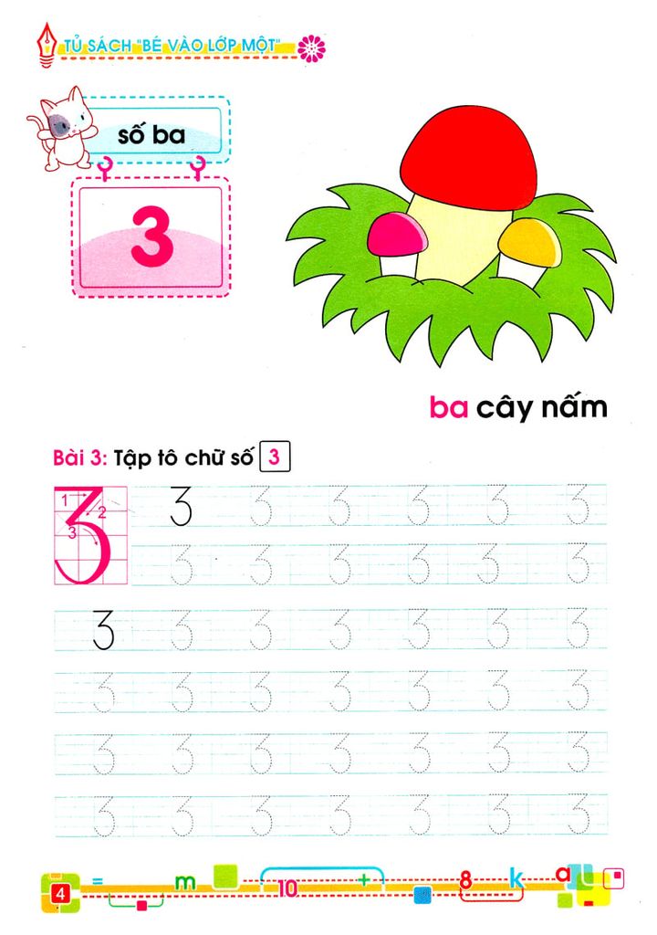 BÉ TẬP ĐẾM & TẬP TÔ DÀNH CHO TRẺ CHUẨN BỊ VÀO LỚP 1-TỦ SÁCH BÉ VÀO LỚP 1