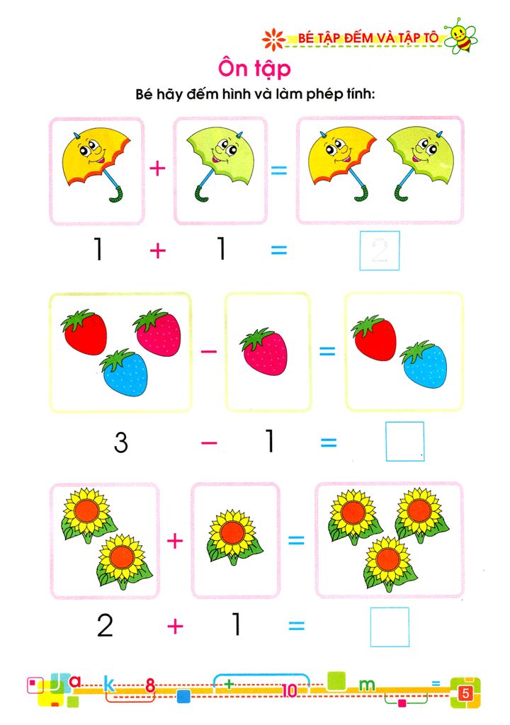 BÉ TẬP ĐẾM & TẬP TÔ DÀNH CHO TRẺ CHUẨN BỊ VÀO LỚP 1-TỦ SÁCH BÉ VÀO LỚP 1