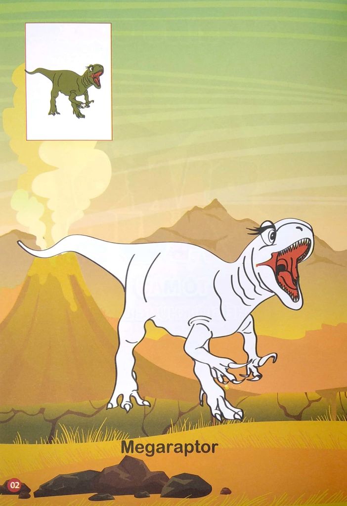(KSD-978604491677)TÔ MÀU THẾ GIỚI KHỦNG LONG DINOSAURS 3