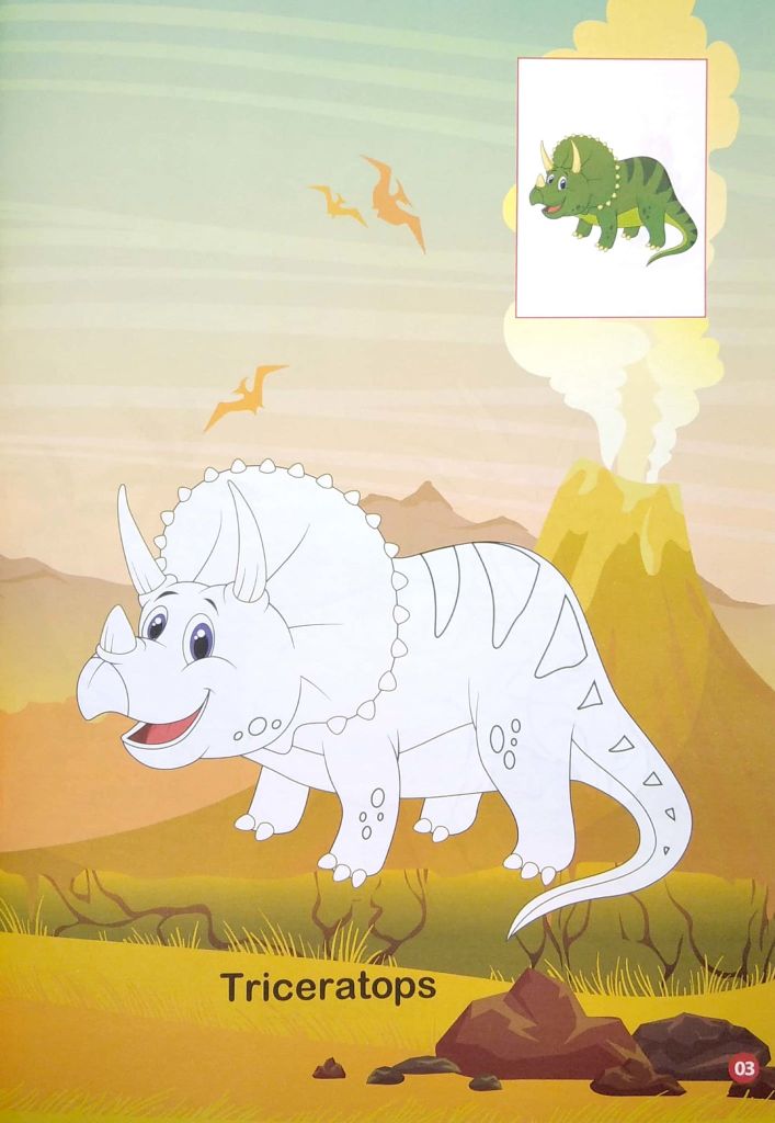(KSD-978604491677)TÔ MÀU THẾ GIỚI KHỦNG LONG DINOSAURS 3
