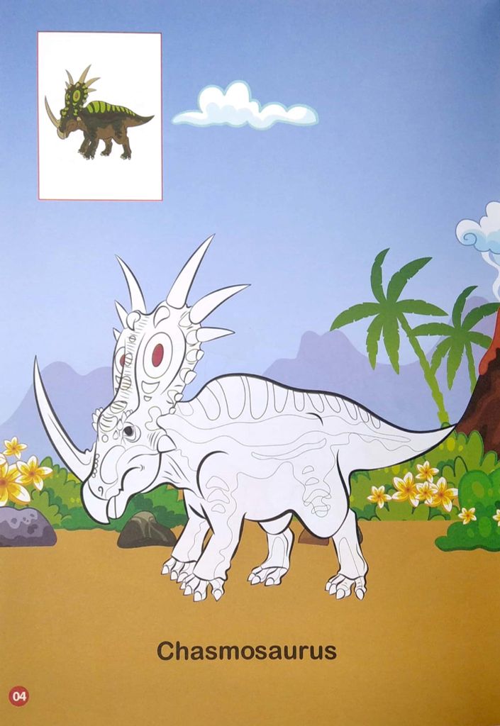 (KSD-978604491677)TÔ MÀU THẾ GIỚI KHỦNG LONG DINOSAURS 3