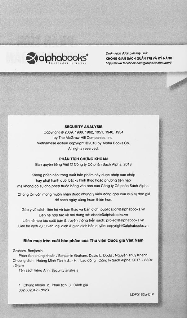 SECURITY ANALYSIS-PHÂN TÍCH CHỨNG KHOÁN