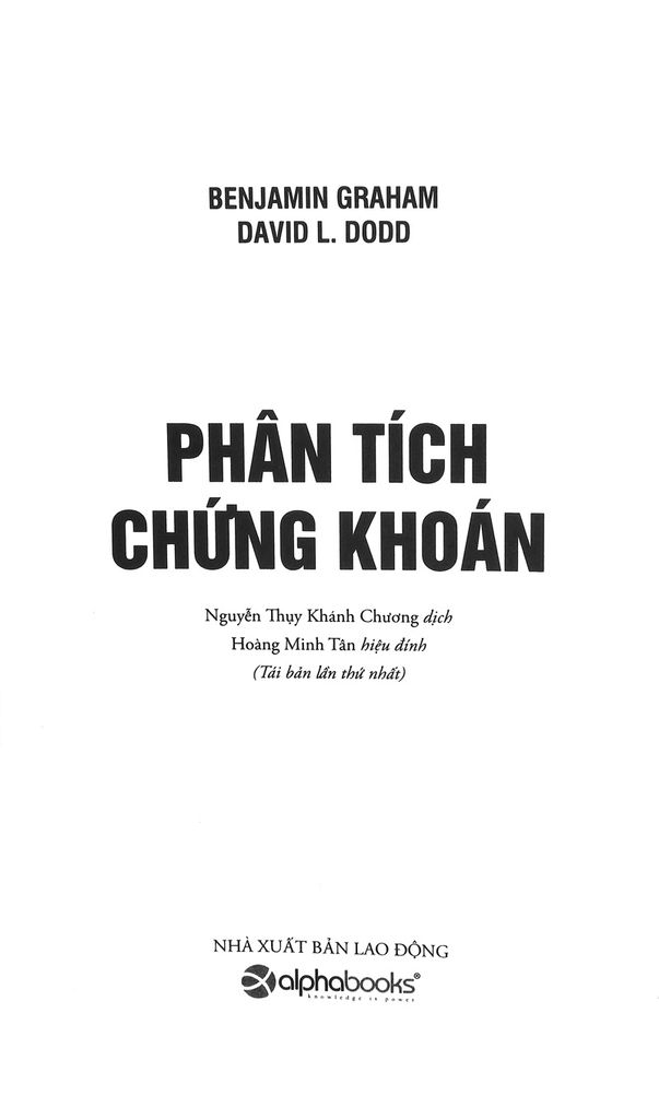 SECURITY ANALYSIS-PHÂN TÍCH CHỨNG KHOÁN