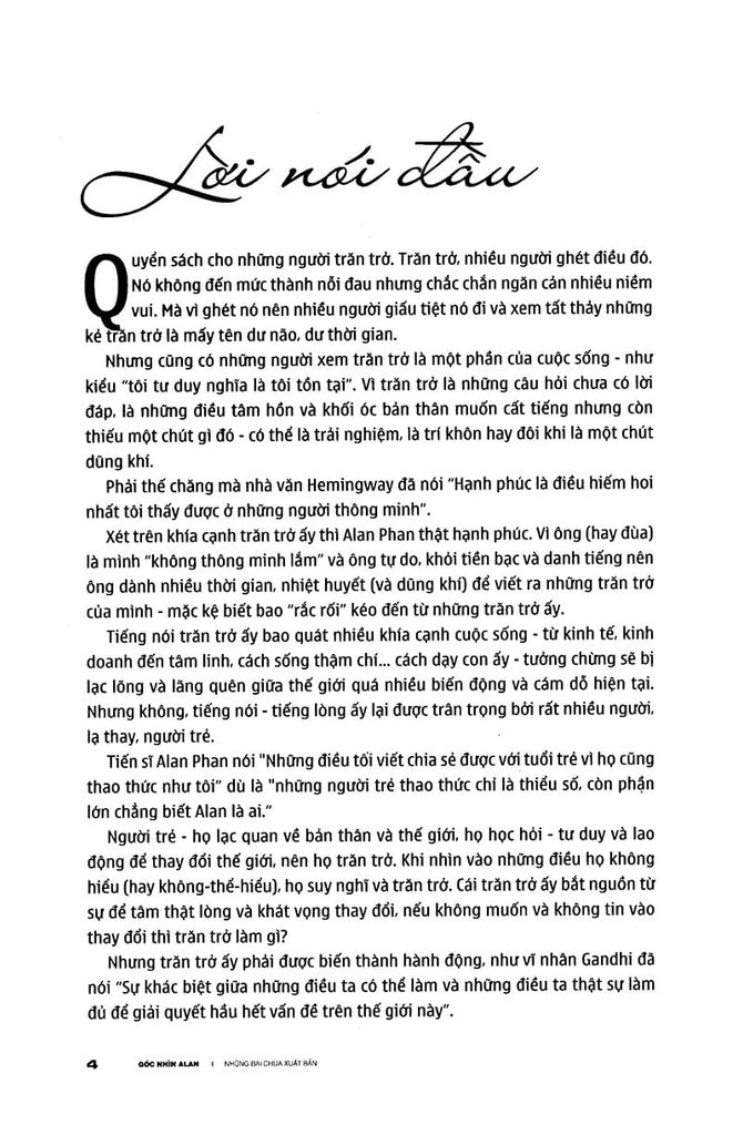 Góc Nhìn Alan - Những Bài Chưa Xuất Bản