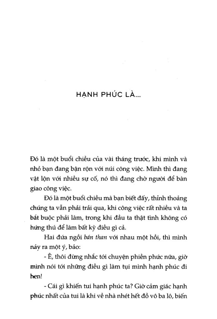 Mình Nói Gì Khi Nói Về Hạnh Phúc?