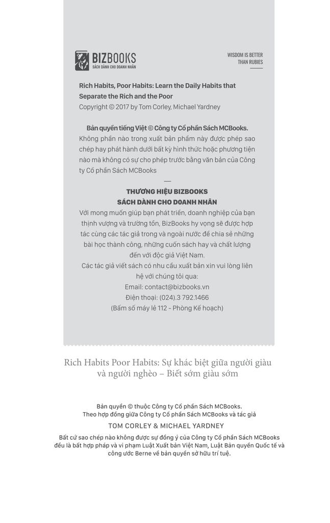 Rich Habits, Poor Habits - Sự Khác Biệt Giữa Người Giàu Và Người Nghèo