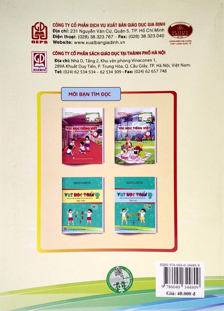 VUI HỌC TOÁN 3/1 ( BỘ SÁCH CTST )(2023)