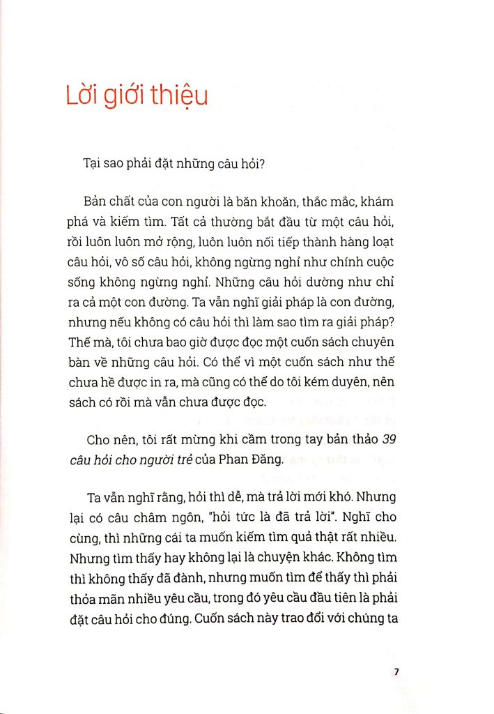 39 Câu Hỏi Cho Người Trẻ