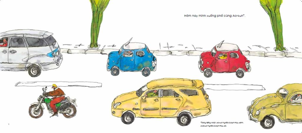 Tranh Truyện Ehon Nhật Bản -  Aka-kun Dạo Phố