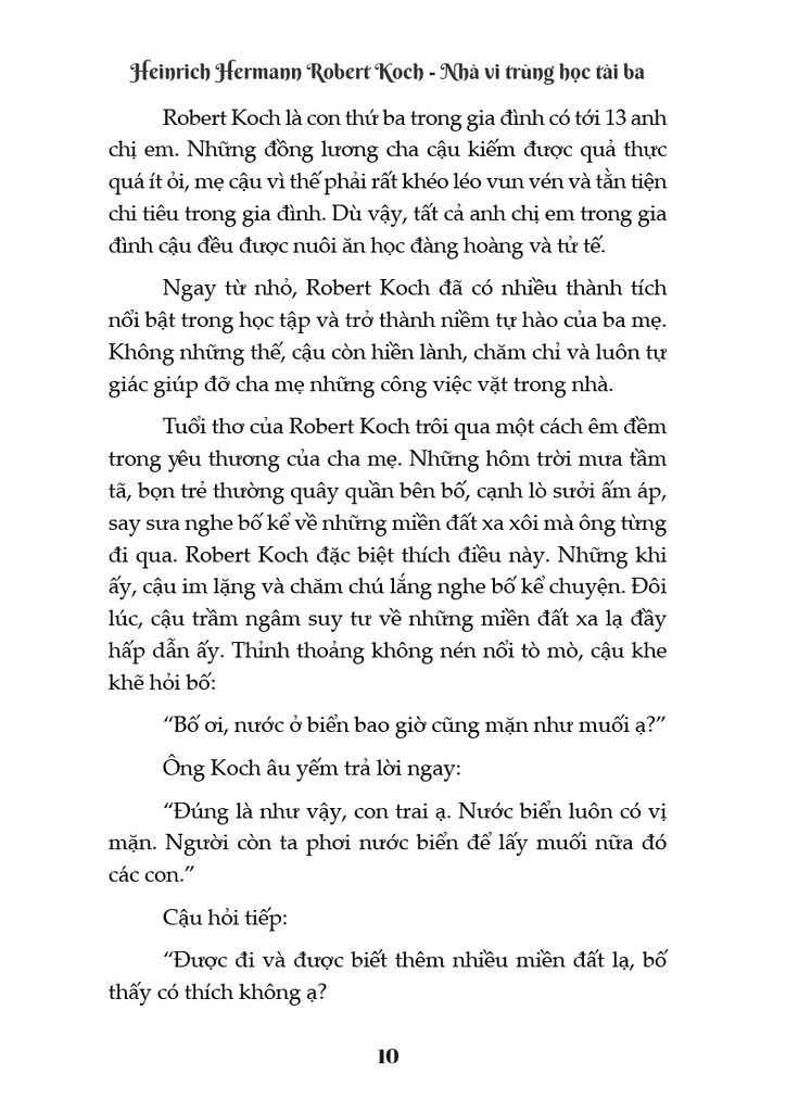 KỂ CHUYỆN CUỘC ĐỜI CÁC THIÊN TÀI-HEINRICH HERMANN ROBERT KOCH