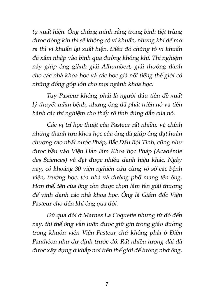 KỂ CHUYỆN CUỘC ĐỜI CÁC THIÊN TÀI-LOUIS PASTEUR