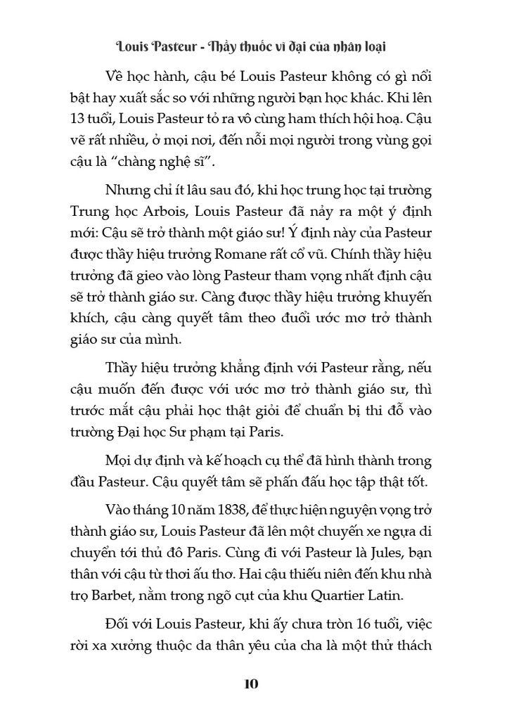 KỂ CHUYỆN CUỘC ĐỜI CÁC THIÊN TÀI-LOUIS PASTEUR