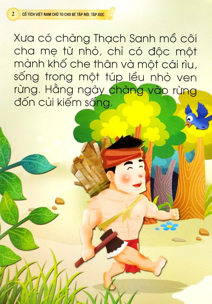 CỔ TÍCH VIỆT NAM CHỮ TO CHO BÉ TẬP NÓI, TẬP ĐỌC THẠCH SANH