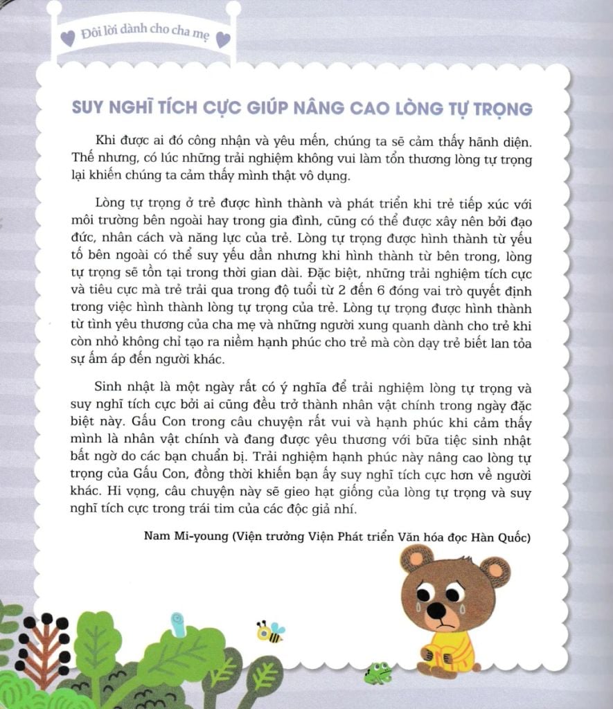 GẤU CON TINH NGHỊCH-SUỴT ! BÍ MẬT NHÉ ! LÒNG TỰ TRỌNG (BC)