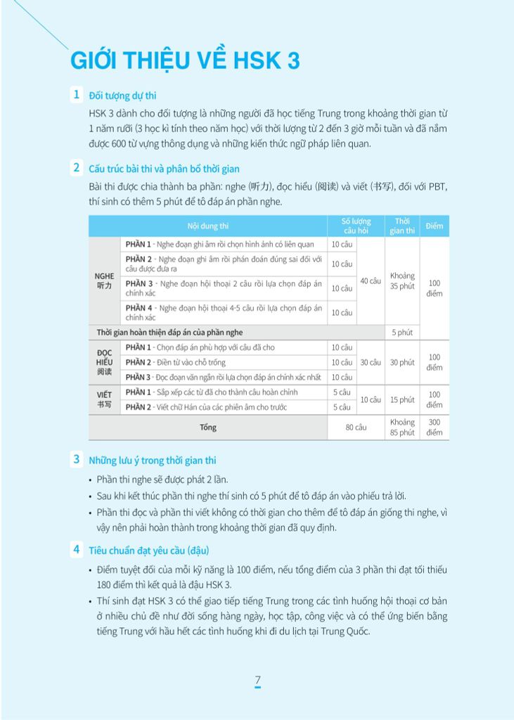 CHINH PHỤC ĐỀ THI HSK 3