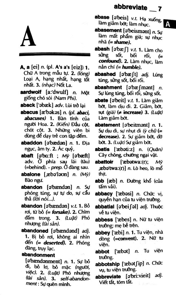 TỪ ĐIỂN ANH VIỆT 75.000 MỤC TỪ VÀ ĐỊNH NGHĨA