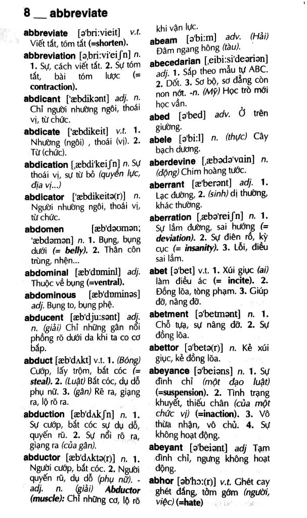 TỪ ĐIỂN ANH VIỆT 75.000 MỤC TỪ VÀ ĐỊNH NGHĨA
