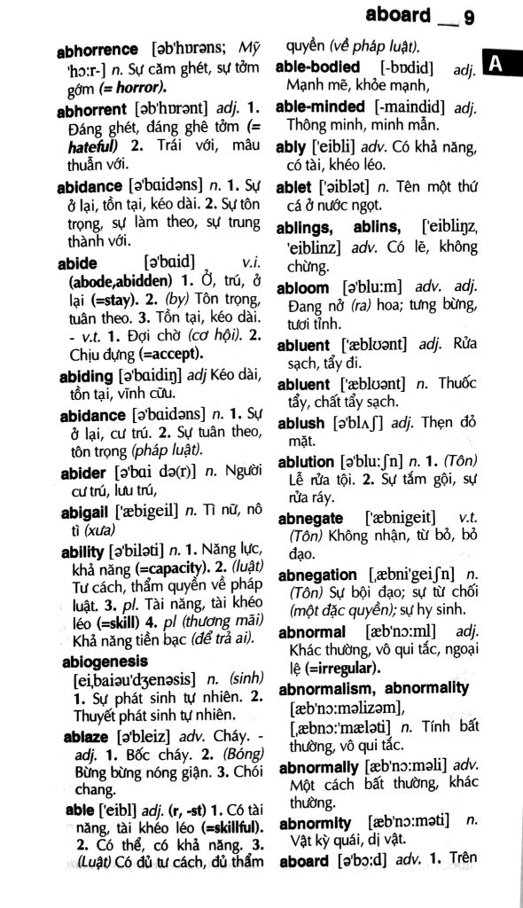TỪ ĐIỂN ANH VIỆT 75.000 MỤC TỪ VÀ ĐỊNH NGHĨA