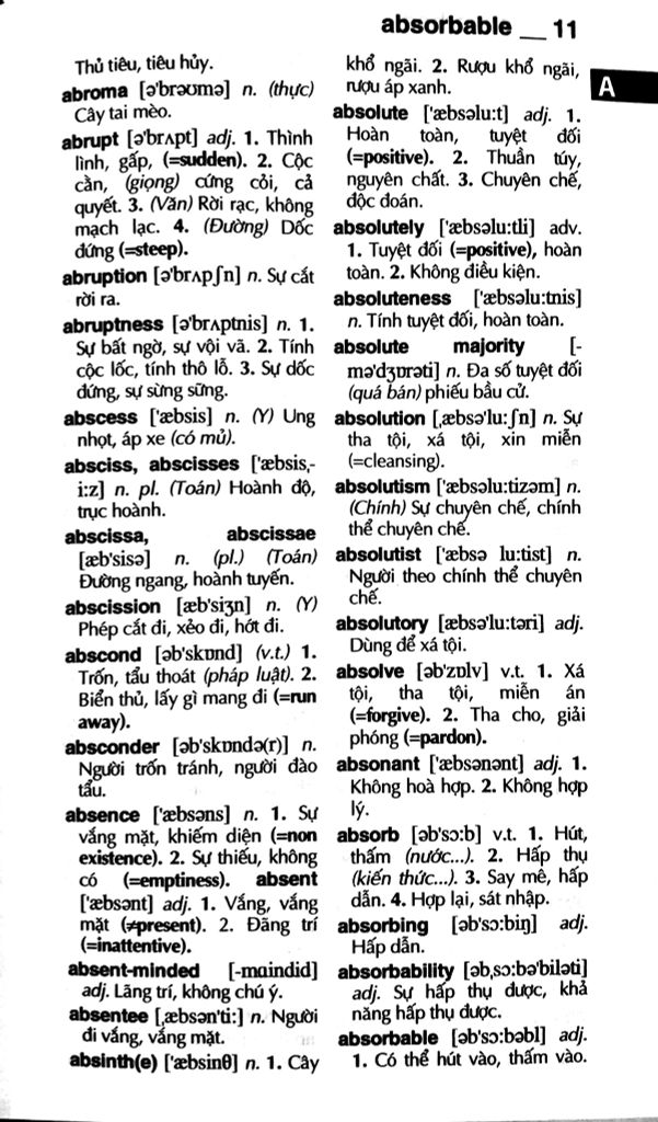 TỪ ĐIỂN ANH VIỆT 75.000 MỤC TỪ VÀ ĐỊNH NGHĨA