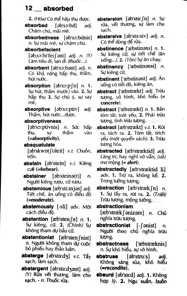 TỪ ĐIỂN ANH VIỆT 75.000 MỤC TỪ VÀ ĐỊNH NGHĨA