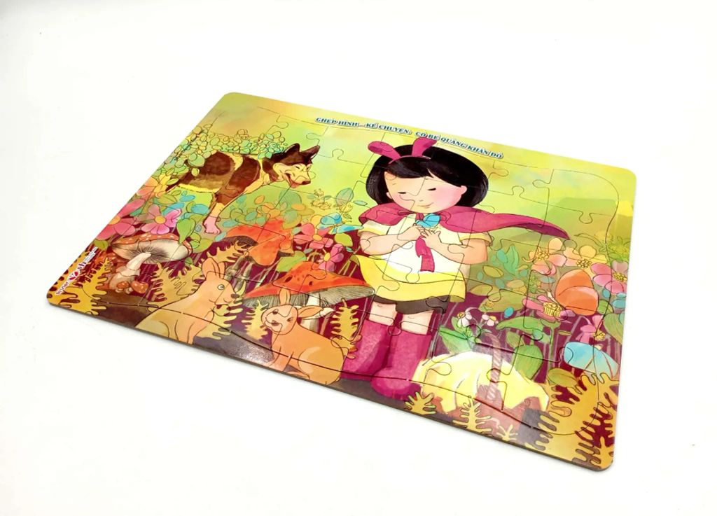 GHÉP HÌNH - KỂ CHUYỆN CÔ BÉ QUÀNG KHĂN ĐỎ