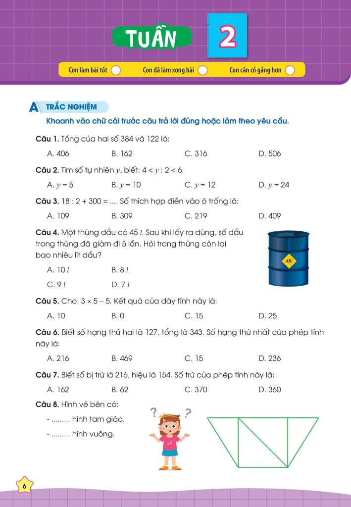 PHIẾU BÀI TẬP CUỐI TUẦN TOÁN 3