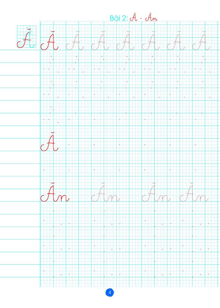 BÉ LUYỆN VIẾT CHỮ ĐẸP T1-LUYỆN VIẾT CHỮ HOA CỠ CHỮ TO