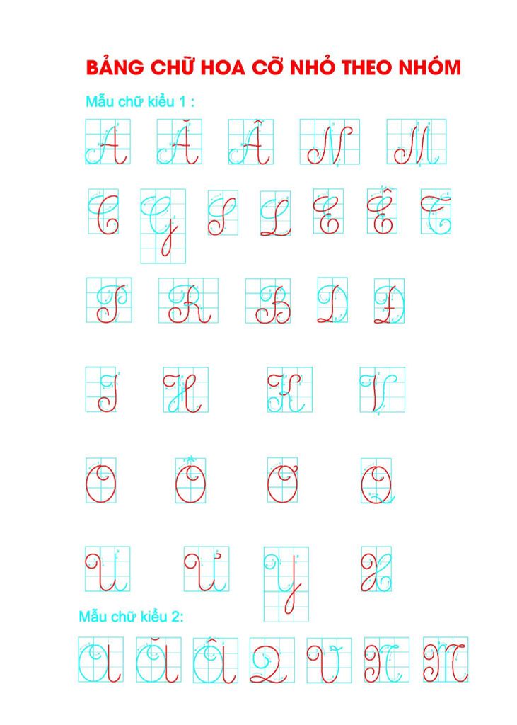 BÉ LUYỆN VIẾT CHỮ ĐẸP T1-LUYỆN VIẾT CHỮ HOA CỠ CHỮ TO