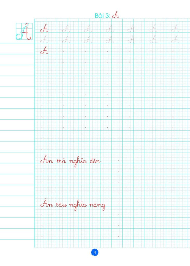 BÉ LUYỆN VIẾT CHỮ ĐẸP T1-LUYỆN VIẾT CHỮ HOA CỠ CHỮ TO