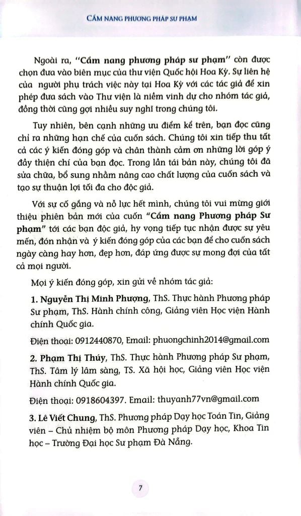 Cẩm Nang Phương Pháp Sư Phạm